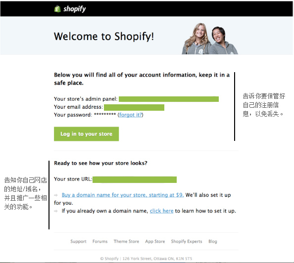 Shopify欢迎邮件